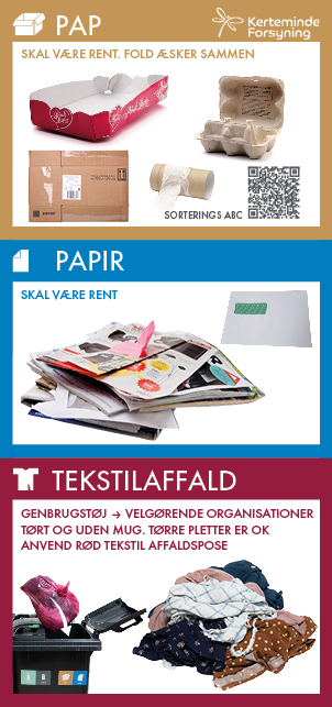 Visning af label der hører til Pap/Papir/Tekstilaffald (8x17 cm)